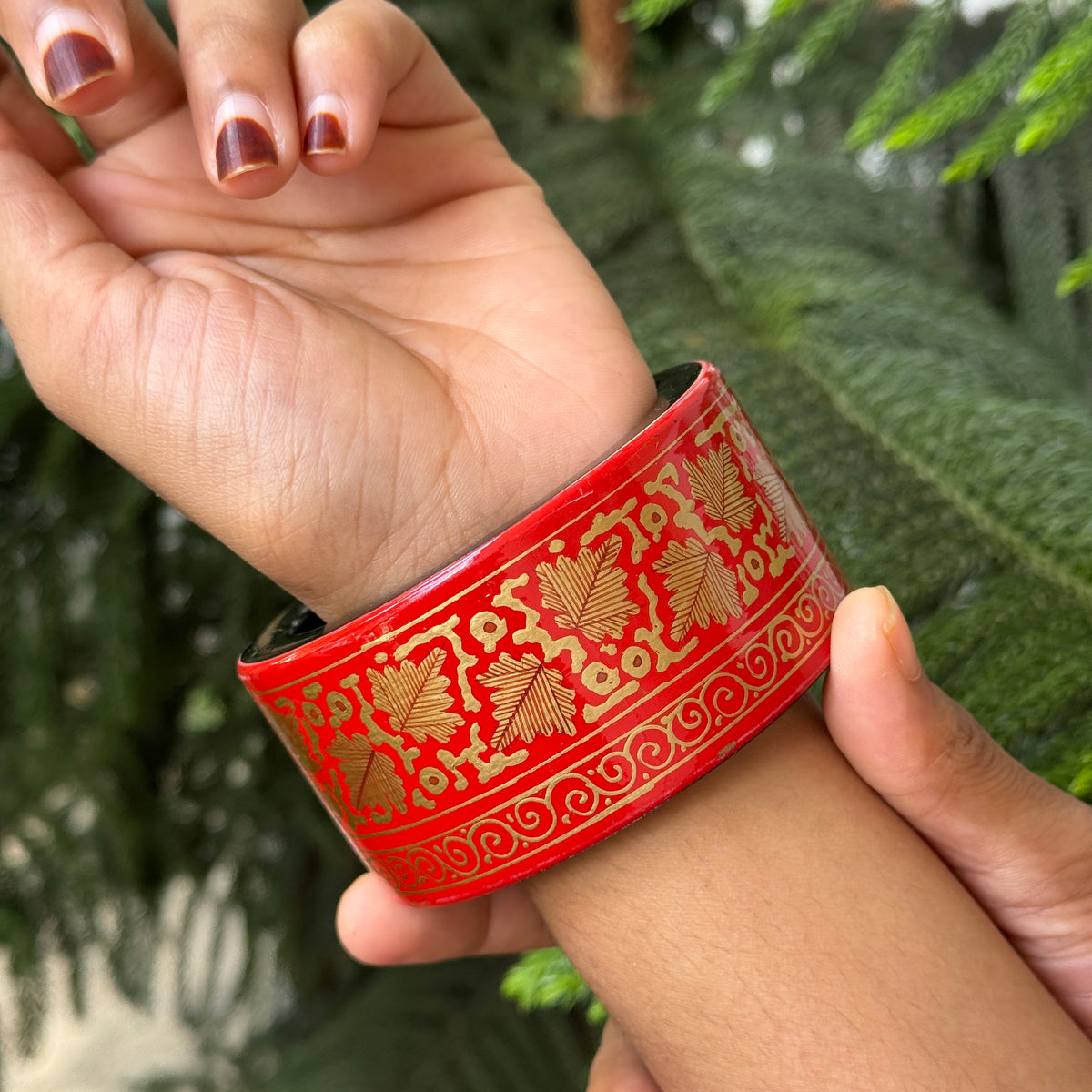 NAQQASHI DVITIYA THIN RED CHINAR GOLD/2.4