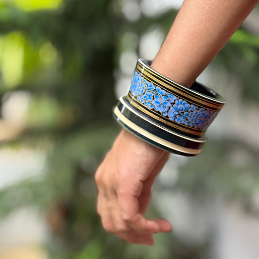 MALHAR NAQQASHI BLUE FLORALS 2.4