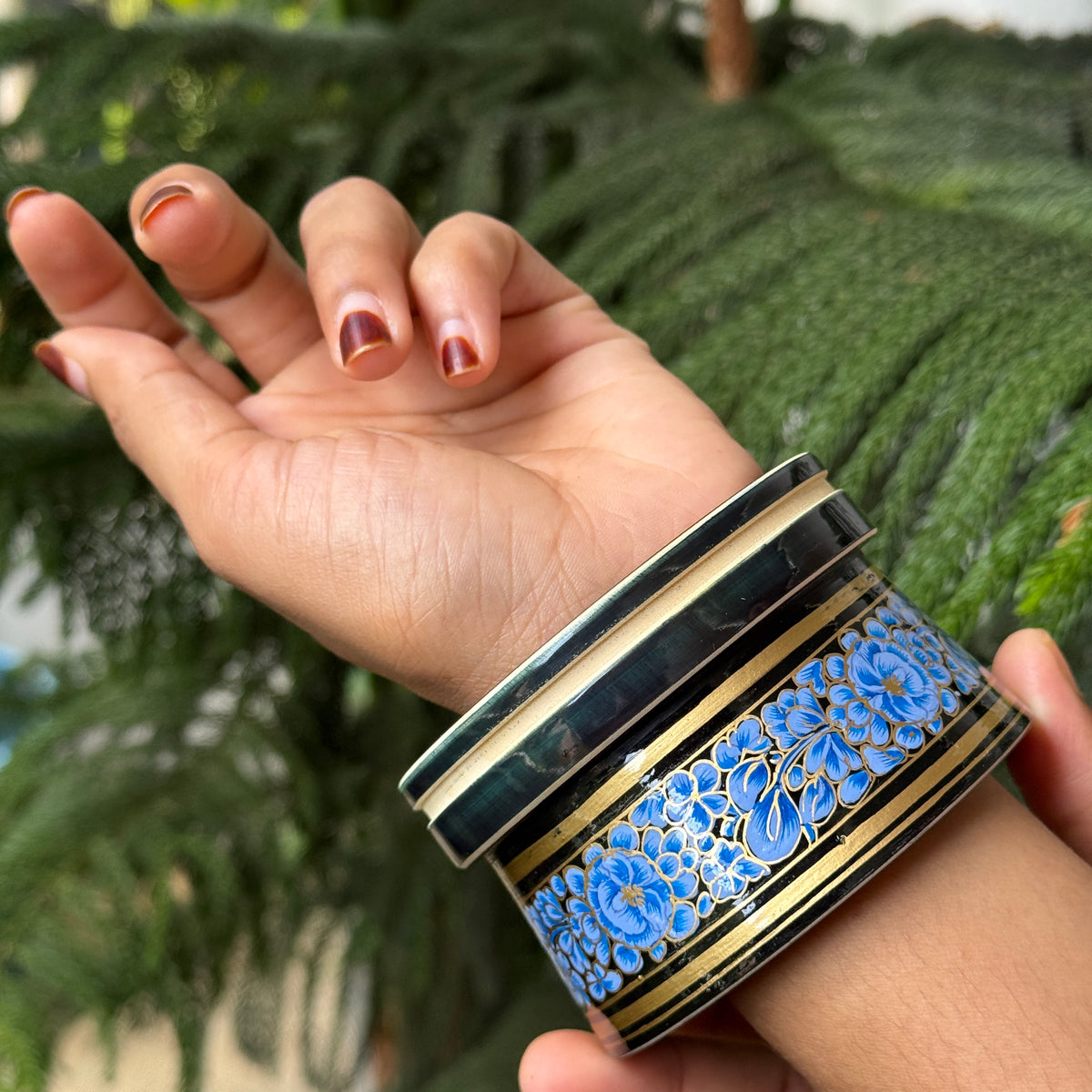 MALHAR NAQQASHI BLUE FLORALS 2.4
