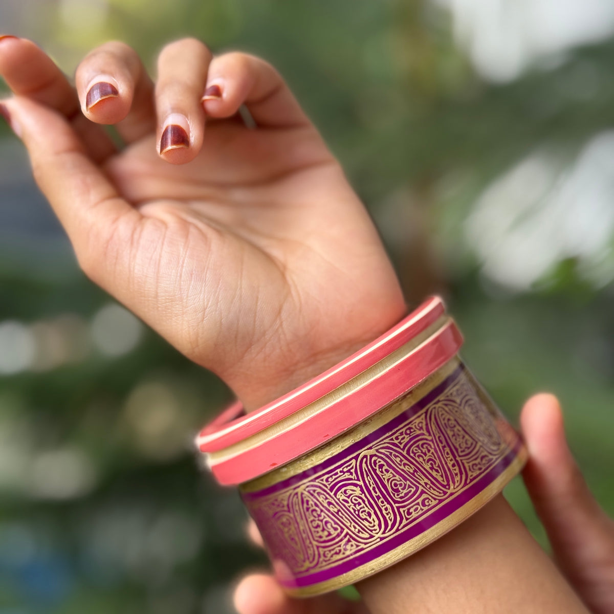 MALHAR NAQQASHI PURPLE PINK 2.4