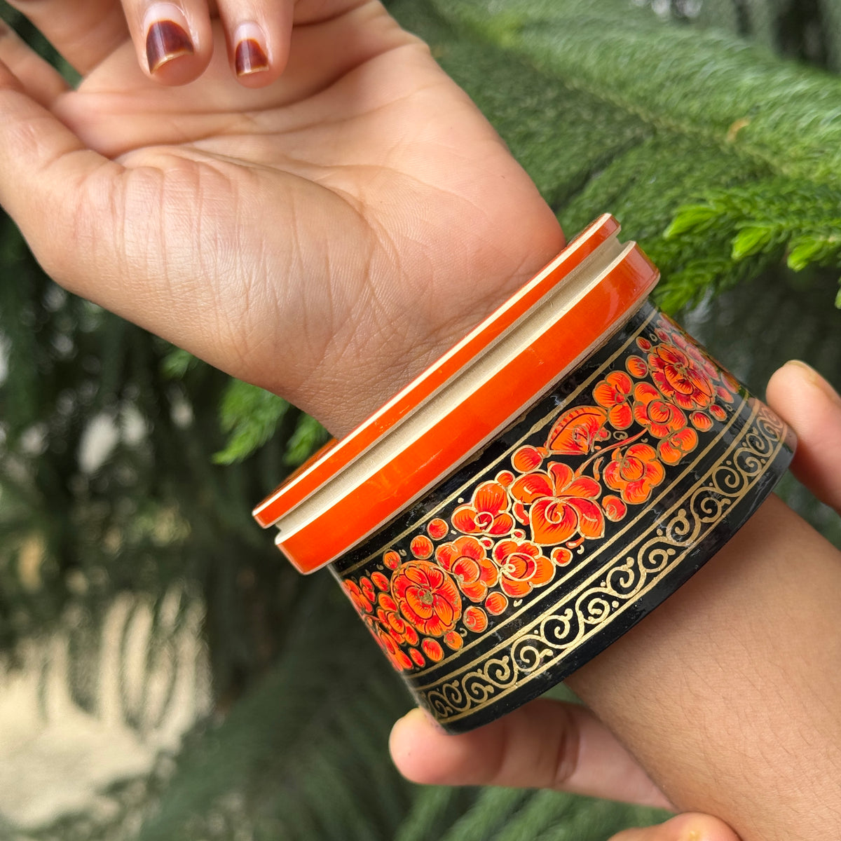 MALHAR NAQQASHI ORANGE FLORALS 2.4