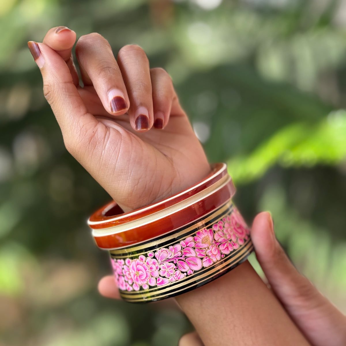 MALHAR NAQQASHI RED PINK FLORAL 2.6