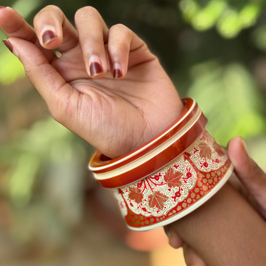 MALHAR NAQQASHI RED CREAM 2.6