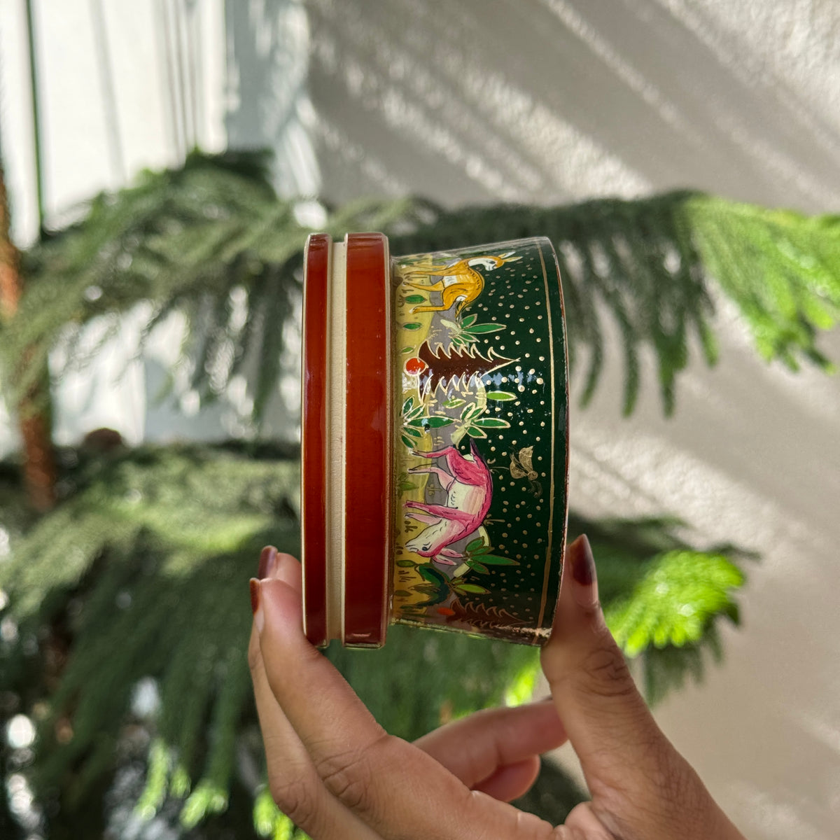 MALHAR NAQQASHI ORANGE RED GREEN JUNGLE 2.6