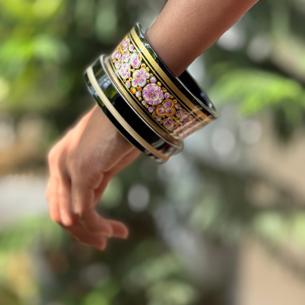 MALHAR NAQQASHI BLACK PINK FLORALS 2.6