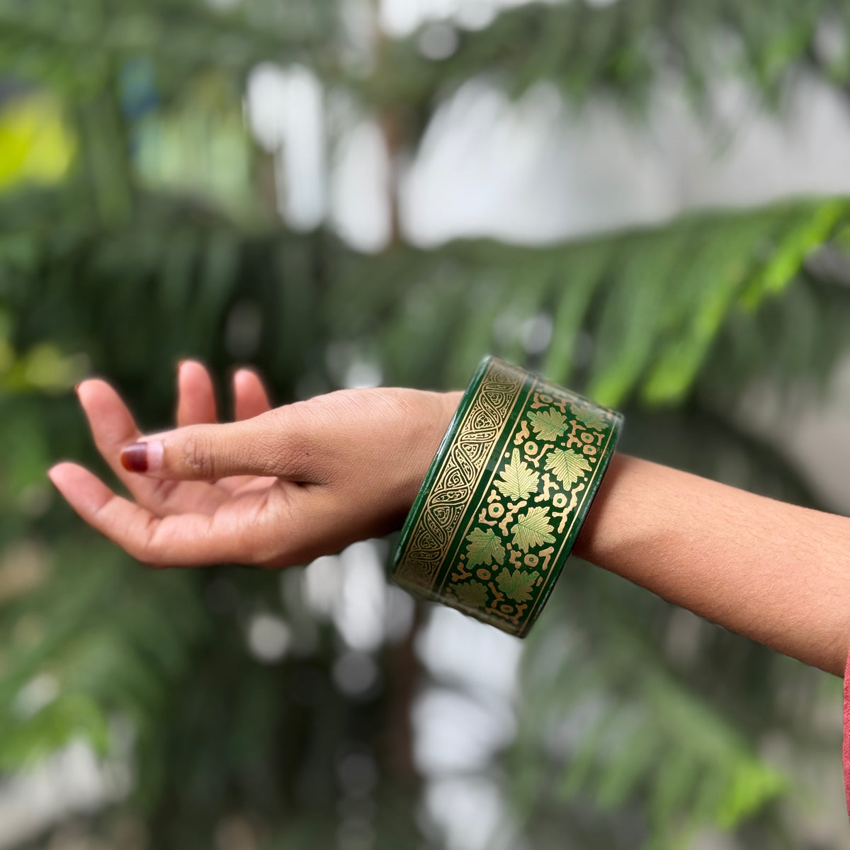 NAQQASHI DVITIYA THIN GREEN CHINAR Gold/2.4