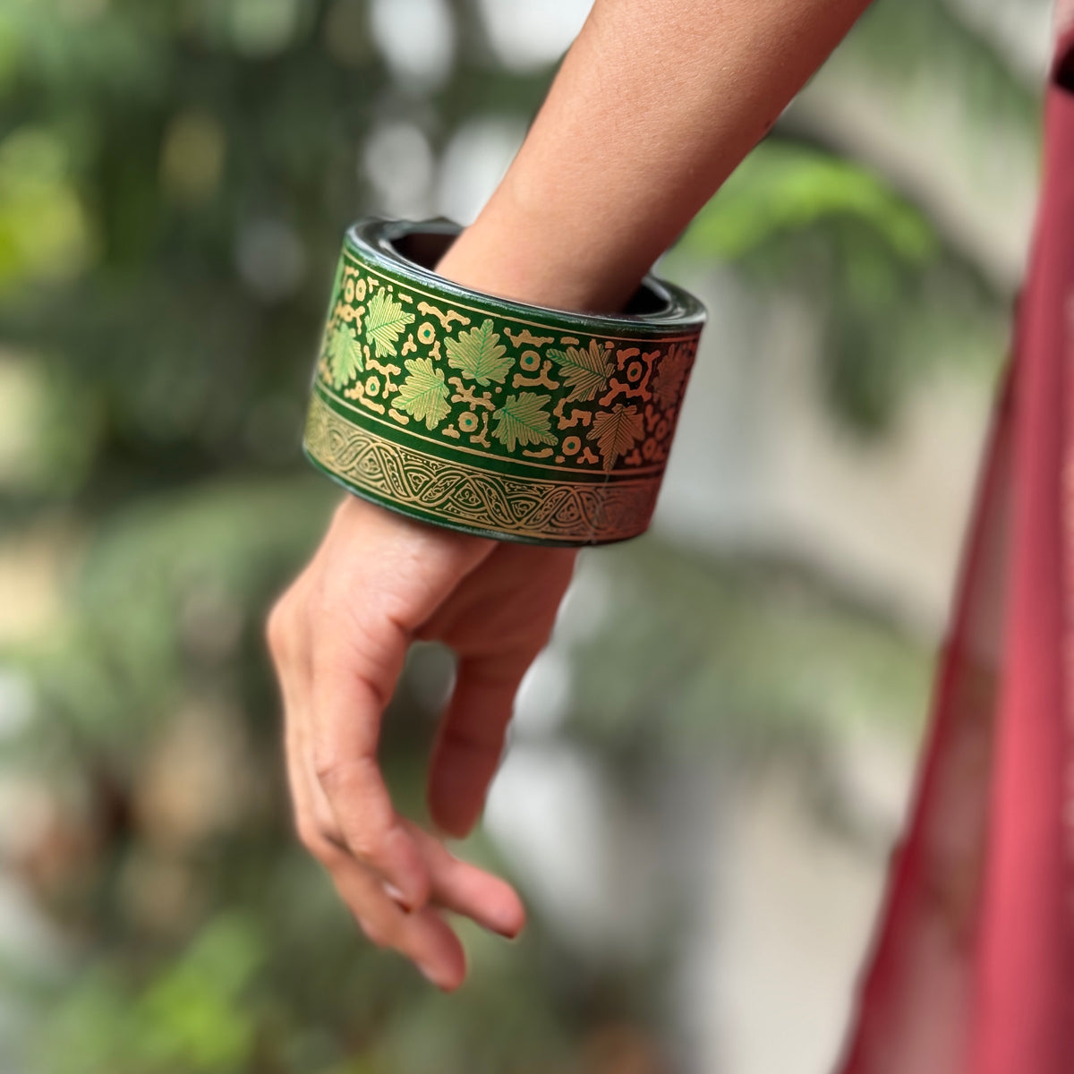 NAQQASHI DVITIYA THIN GREEN CHINAR Gold/2.4