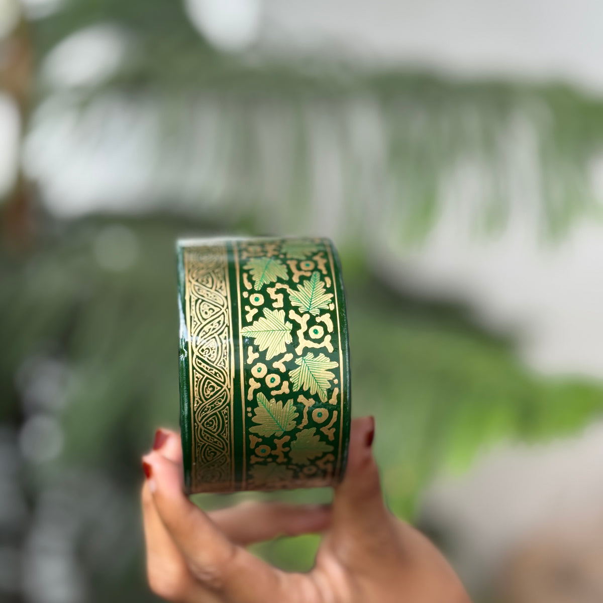 NAQQASHI DVITIYA THIN GREEN CHINAR Gold/2.4