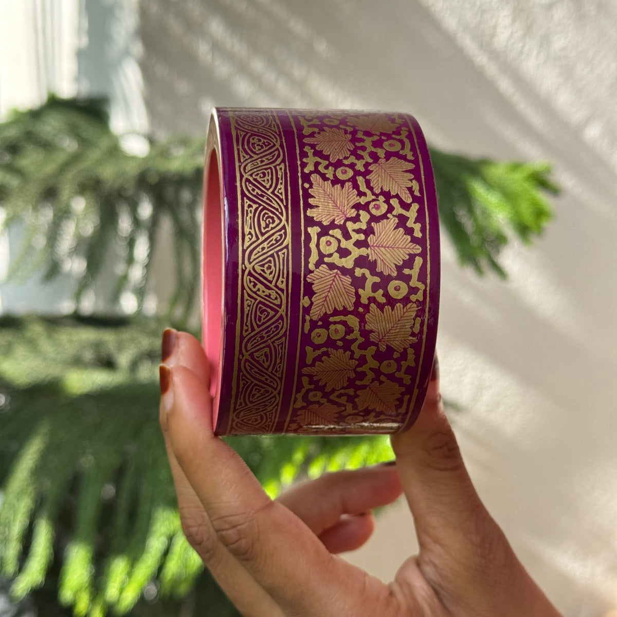 NAQQASHI DVITIYA THICK MAGENTA CHINAR GOLD /2.6
