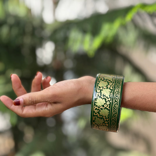 NAQQASHI DVITIYA THIN GREEN CHINAR GOLD/2.6