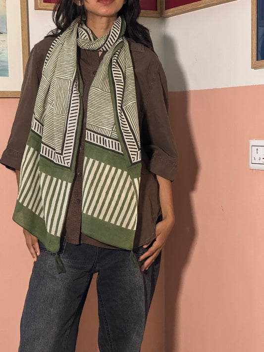 BAGRU COTTON STOLE Crisscross