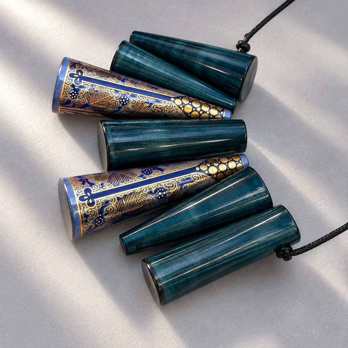 TRIKONES NAQQASHI INDIGO BLUE GOLD