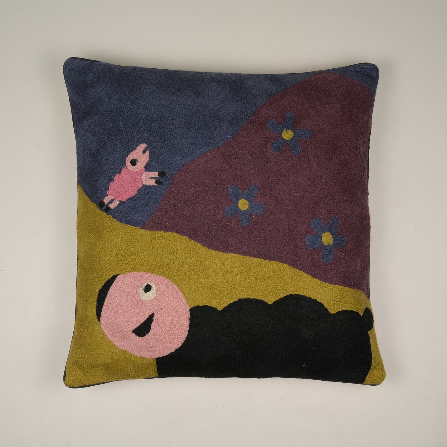 WOOLSWORTH Crewel Cushion