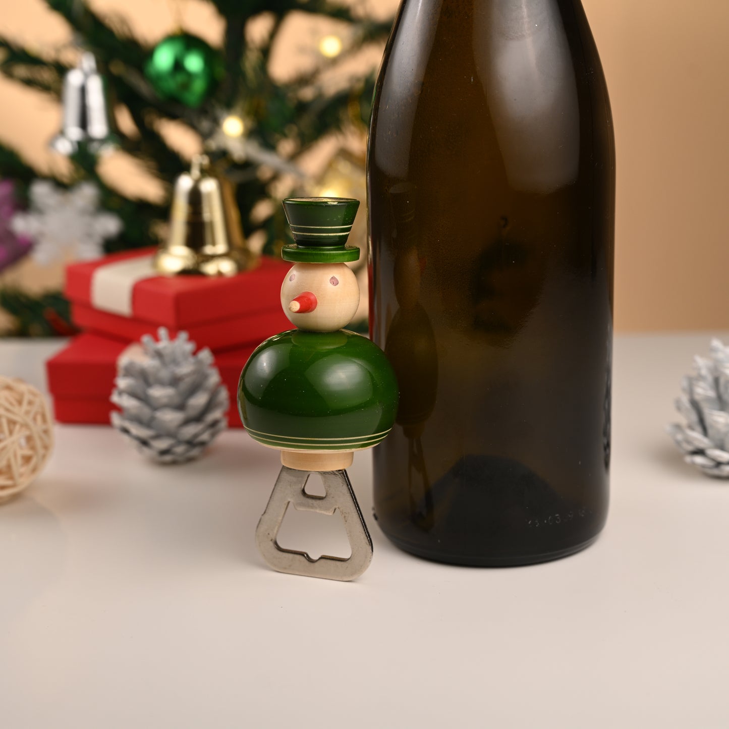 FLAKY SNOWMAN bottle-cork opener set