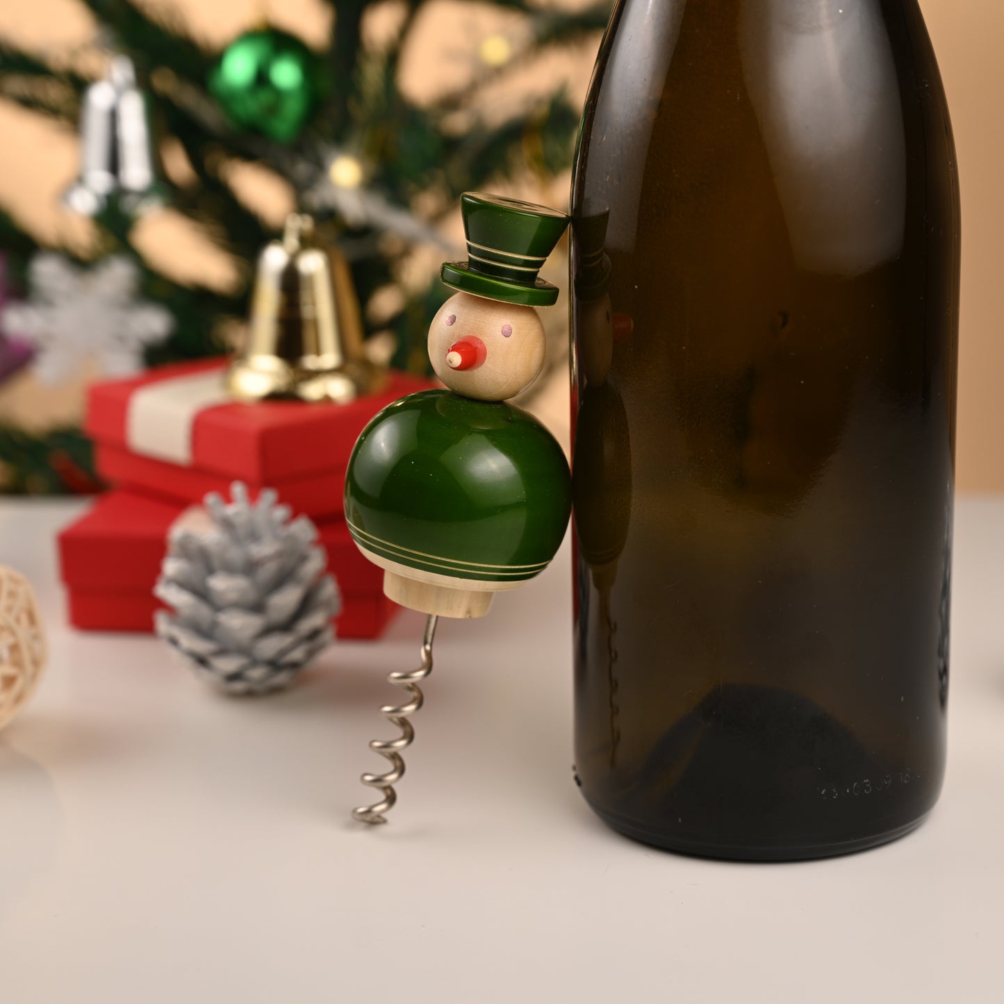 FLAKY SNOWMAN bottle-cork opener set