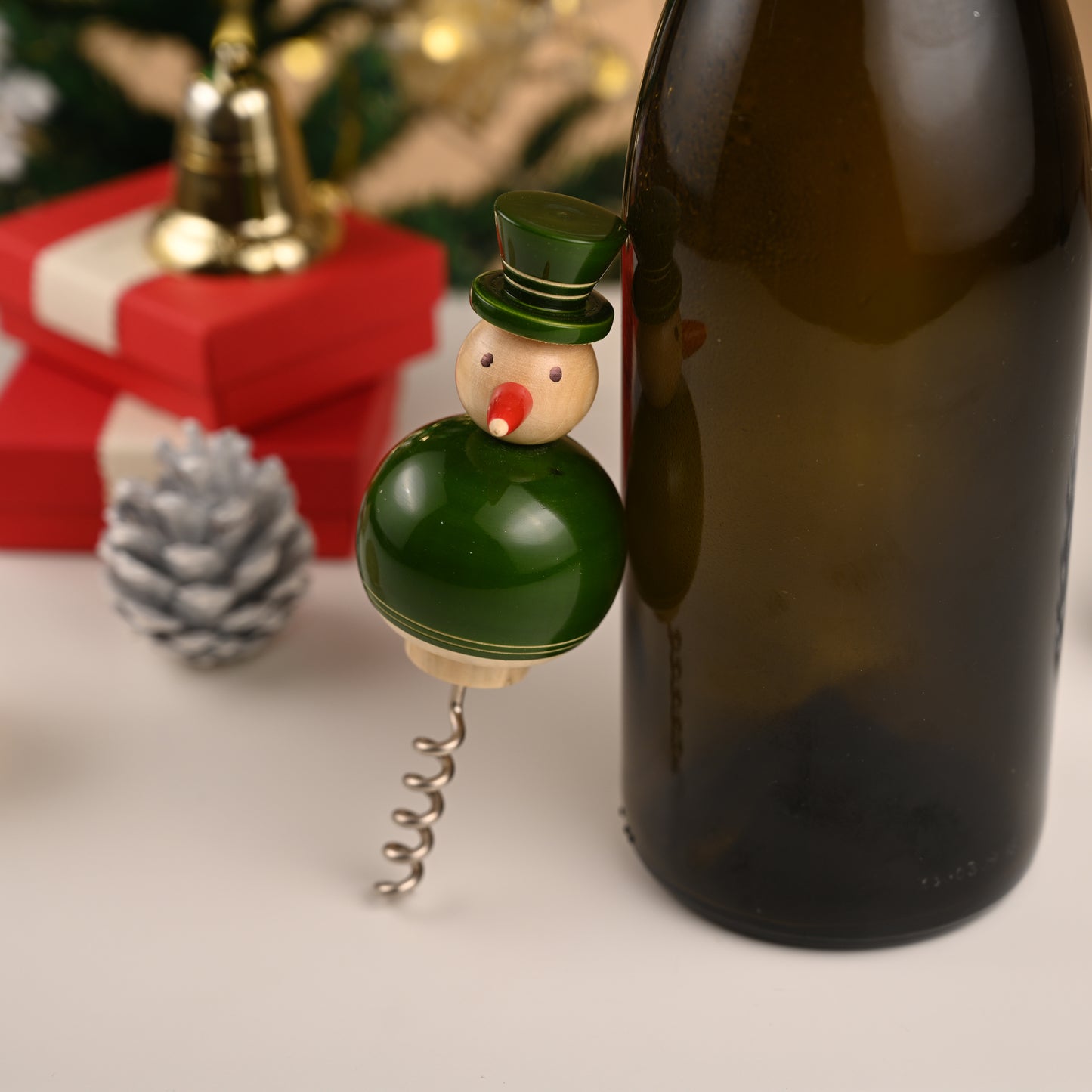 FLAKY SNOWMAN bottle-cork opener set