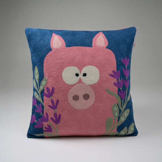 OInkston Crewel Cushion