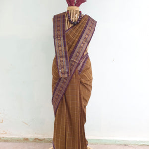 Chettinad checks ~ brown purple