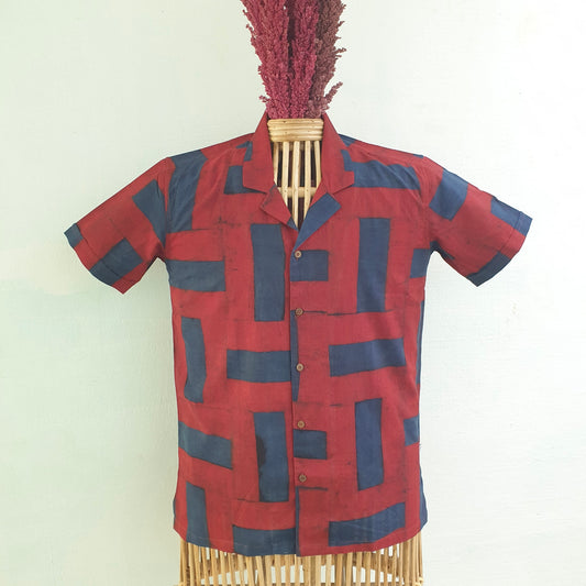 AJRAKH PATCHES - red blue