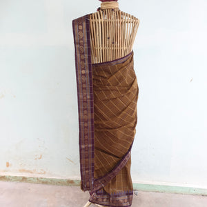 Chettinad checks ~ brown purple