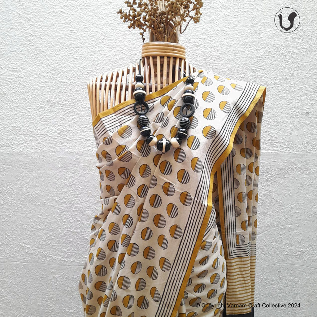 HALF-MOON Saree in Yellow
