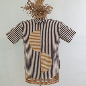 LINES IN BLACK YELLOW (Half Sleeves)