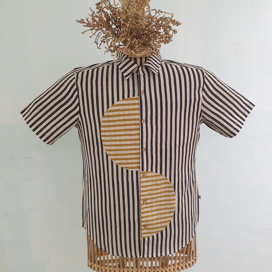 LINES IN BLACK YELLOW (Half Sleeves)
