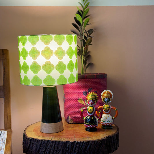 SLANT Blue ~ 10" green clover shade