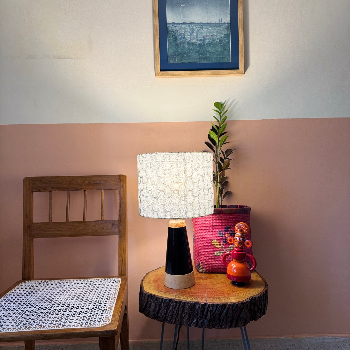 SLANT Blue ~ 10" grey pineapple shade