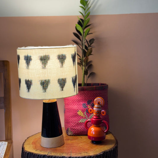 SLANT BLUE ~ 10" BLACK TRIKONE SHADE