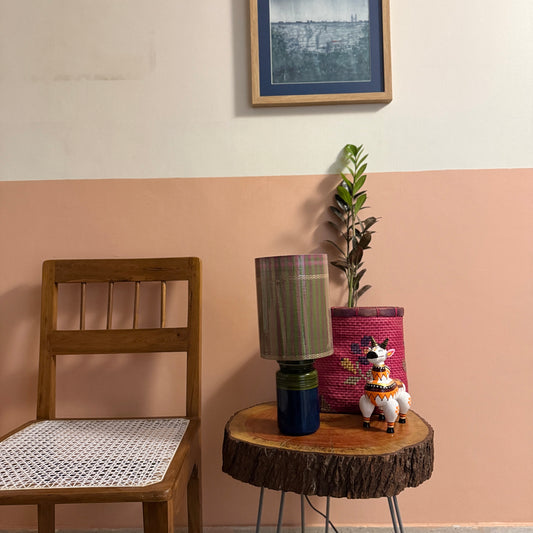 BARNI BASE BLUE GREEN ~ 6X8" GREEN CHETTINAD SHADE