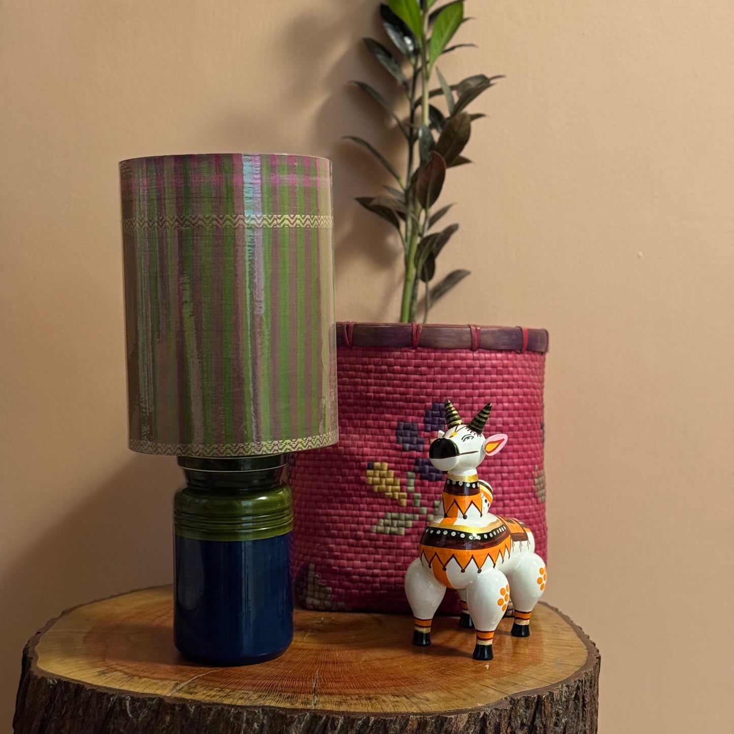 BARNI BASE BLUE GREEN ~ 6X8" GREEN CHETTINAD SHADE