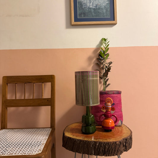 MINI TRIKONE GREEN ~ 6X8" GREEN CHETTINAD SHADE