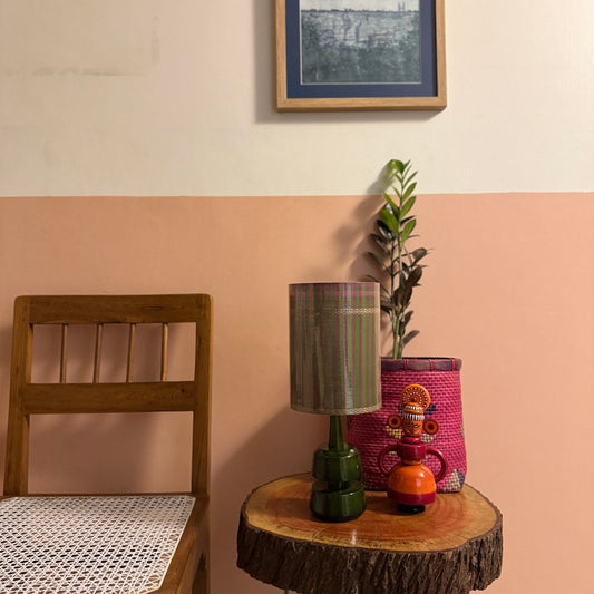 MINI TRIKONE GREEN ~ 6X8" GREEN CHETTINAD SHADE