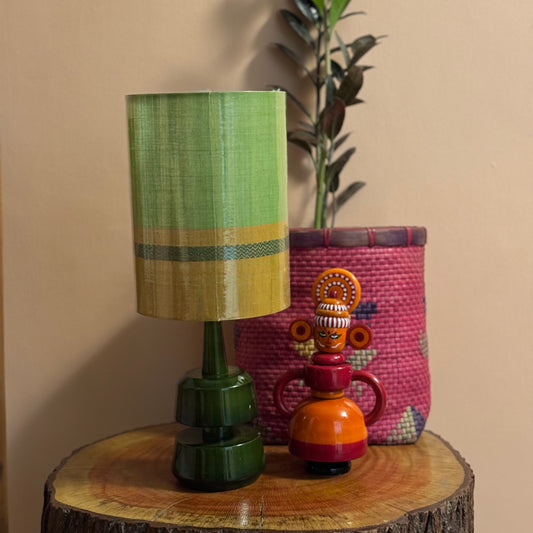 MINI TRIKONE GREEN ~ 6X8" CHETTINAD SHADE