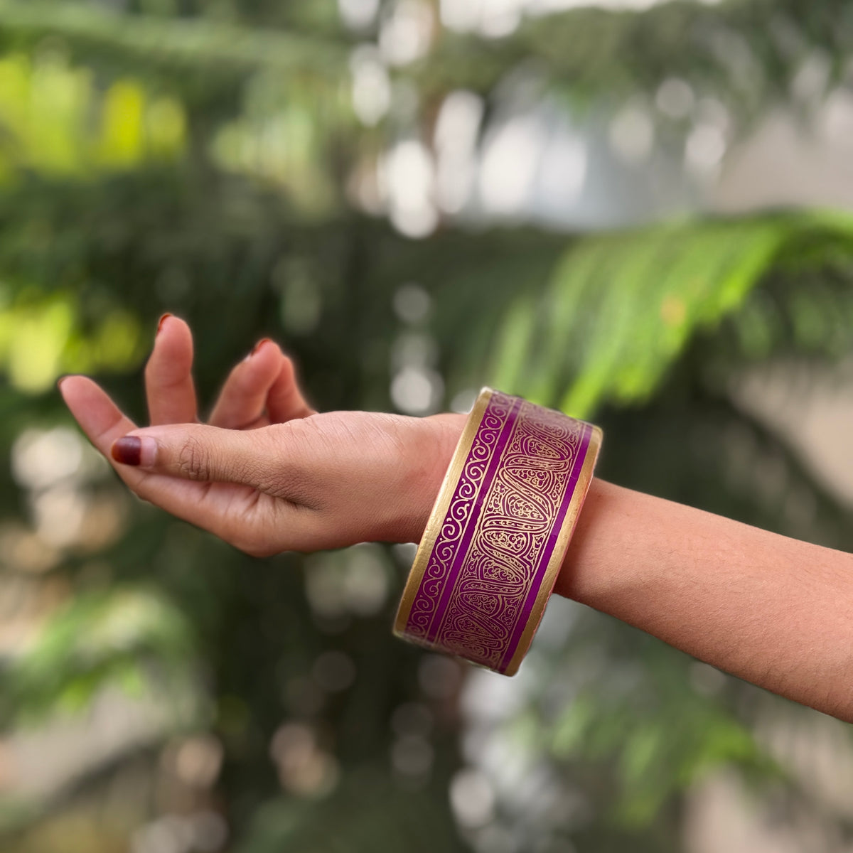 NAQQASHI DVITIYA THIN MAGENTA GOLD/2.6