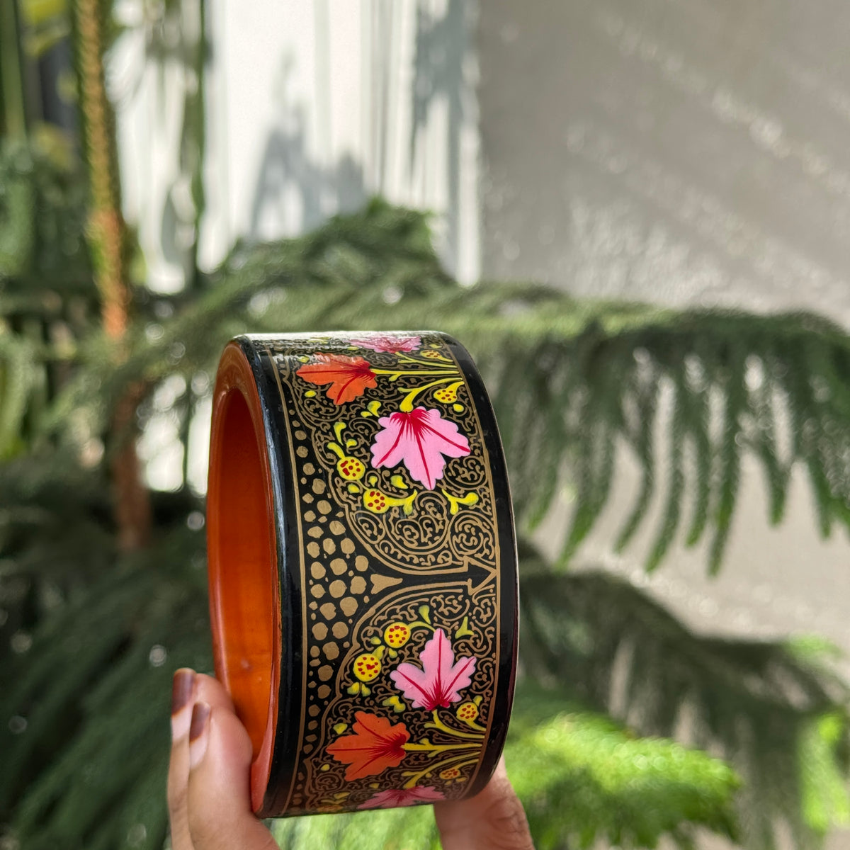 NAQQASHI DVITIYA THIN BLACK GOLD FLORALS/2.6