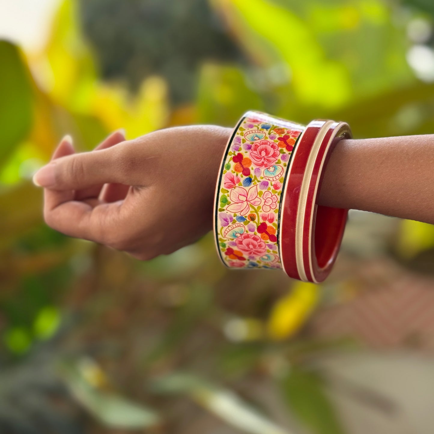 MALHAR NAQQASH red florals/2.4