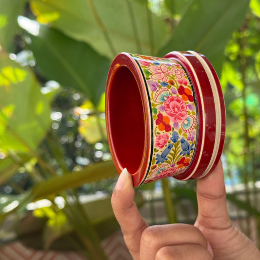 MALHAR NAQQASH red florals/2.4