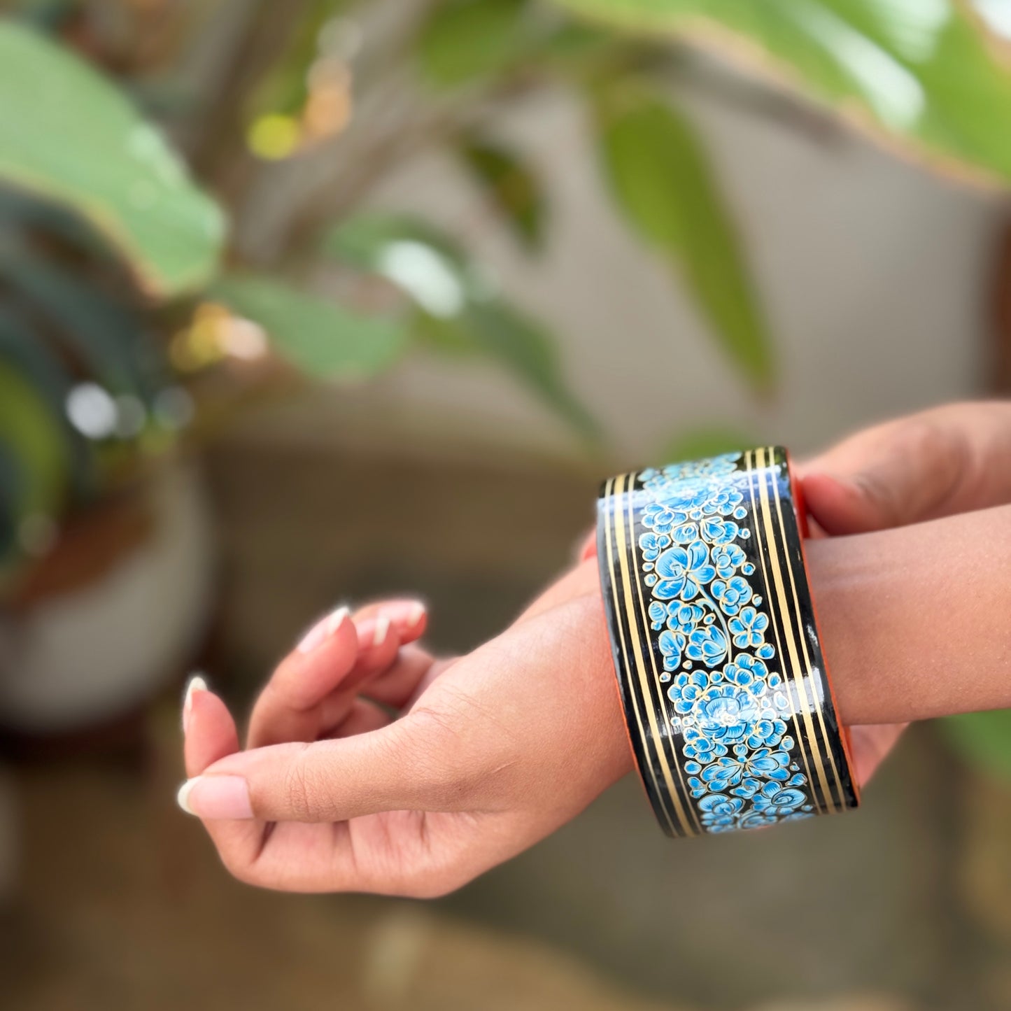 NAQQASHI DVITIYA THIN Blue Florals/2.4