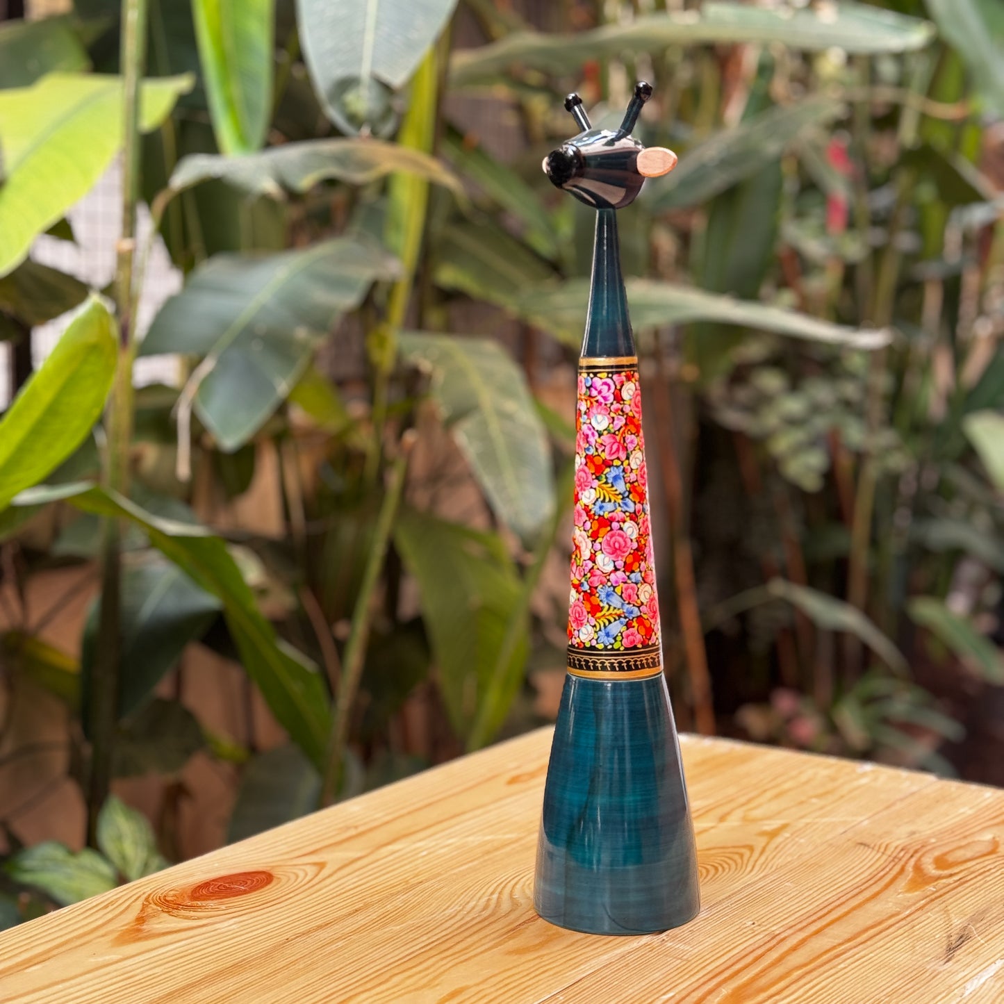 NECKLES NAQQASHI BLUE PINK (SMALL)