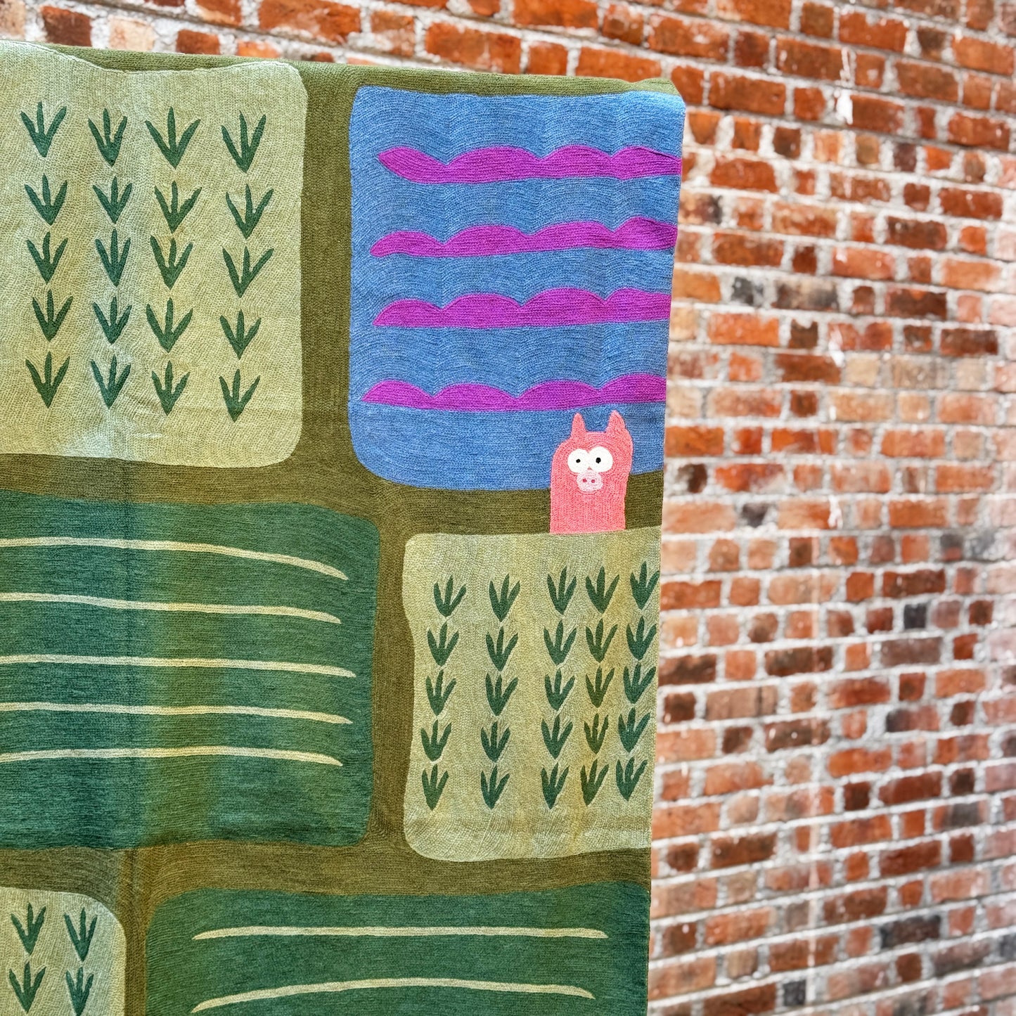 OINKSTON GARDEN CREWEL DHURRIE