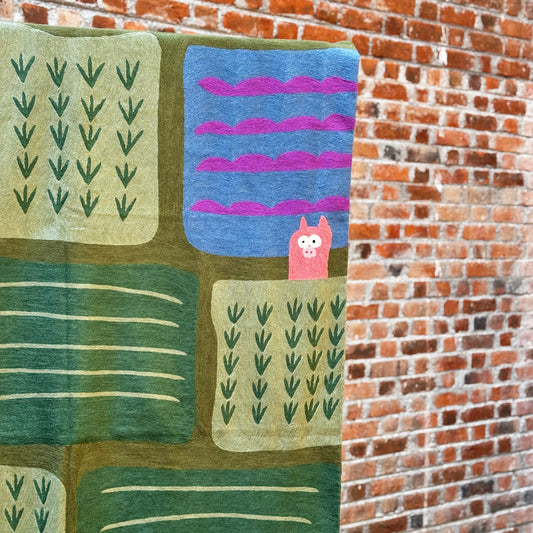 OINKSTON GARDEN CREWEL DHURRIE