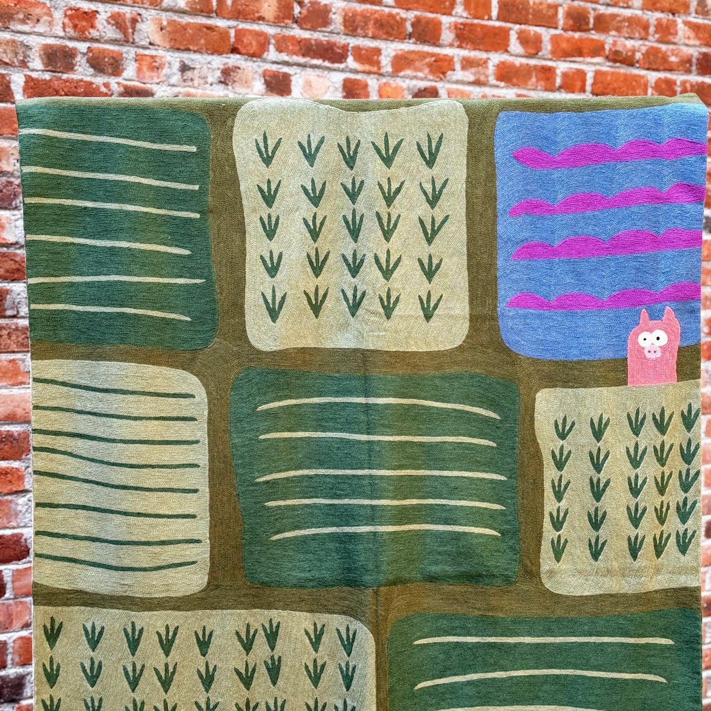 OINKSTON GARDEN CREWEL DHURRIE