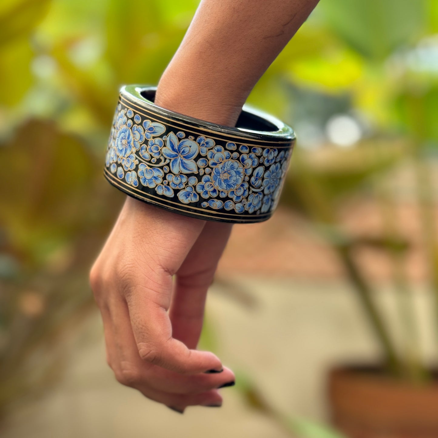NAQQASHI DVITIYA THIN Blue floral/2.6