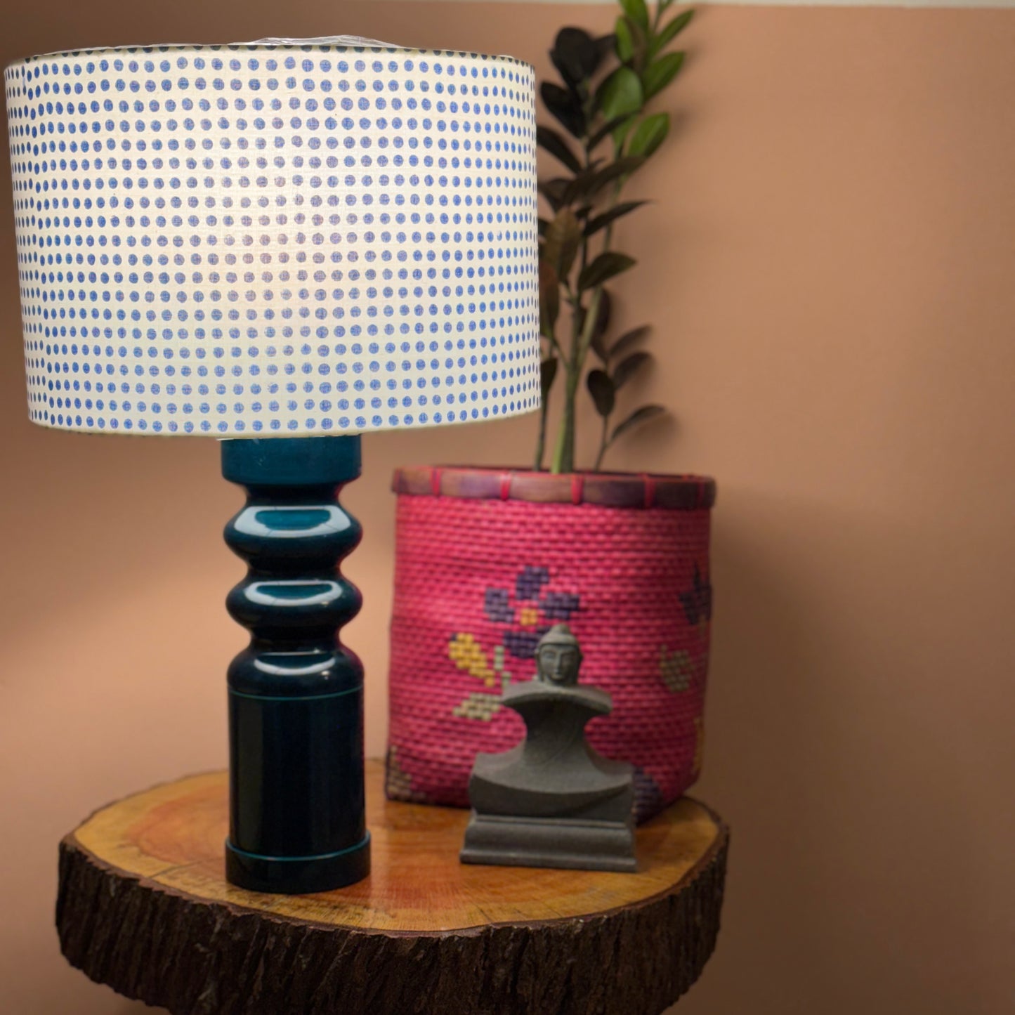 STHAMB BLUE  ~ 12" BLUE DOT SHADE