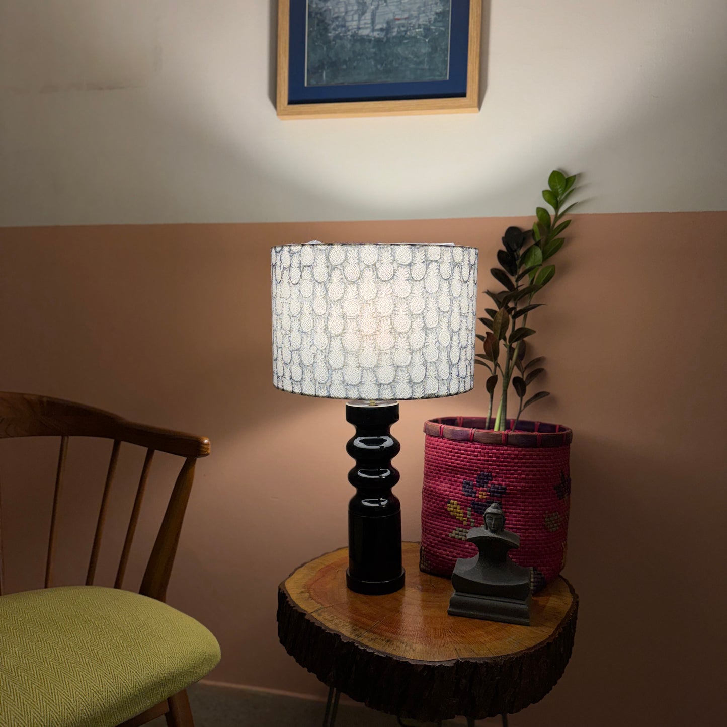 STHAMB BLUE  ~ 12" GREY PINEAPPLE SHADE