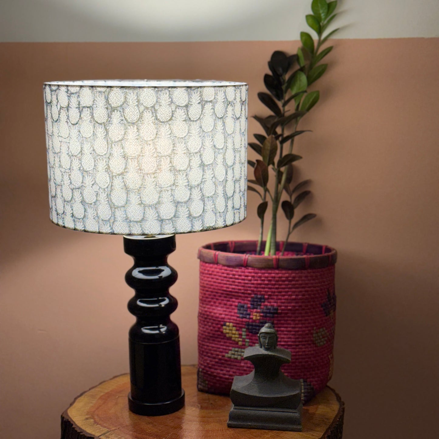 STHAMB BLUE  ~ 12" GREY PINEAPPLE SHADE