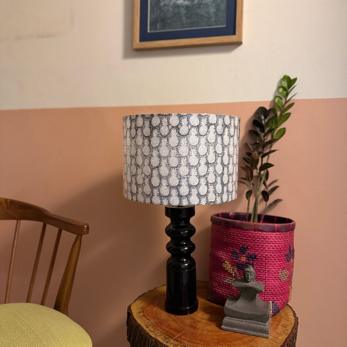 STHAMB BLUE  ~ 12" GREY PINEAPPLE SHADE