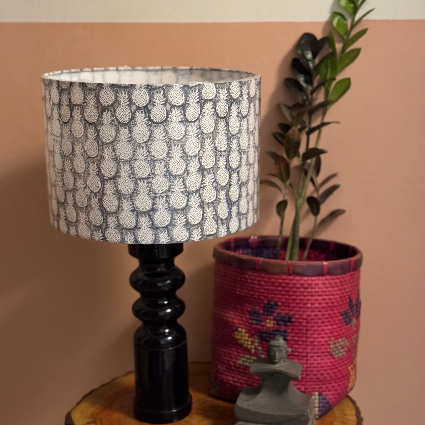 STHAMB BLUE  ~ 12" GREY PINEAPPLE SHADE